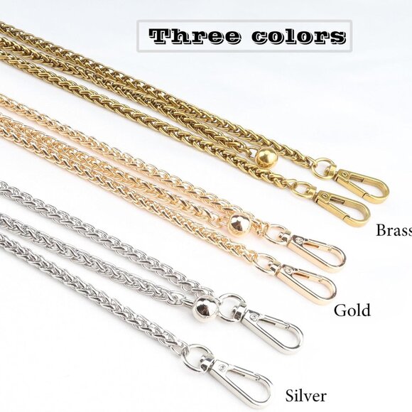 51-Inch Gold Metal Chain Strap - Adjustable for Shoulder & Crossbody Bags - Picture 2 of 6